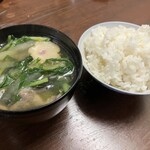 民宿 くじら - ご飯と味噌汁