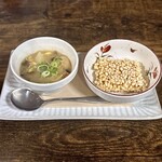 お食事処 だんらん日和 - ランチ(\2,300)　副菜：信州産きの子のおこげ