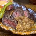 お食事処 だんらん日和 - ランチ(\2,300)　メイン：仔牛のハラミとハンバーグ（仔牛のハラミ）