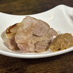 お食事処 だんらん日和 - ランチ(\2,300)　前菜：鹿児島産黒豚の香味味噌添え