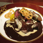 新潟網獲り青首真鴨のロースト サルミソース 鴨そば付き(スモールのハーフ)  (Dec. 2014)