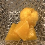 鮨 さえ喜 - 柿とみかんのシャーベット