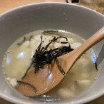 Yakitori Daruma - 美味！鸡肉高汤茶泡饭（附山葵茎）