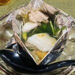 海栗屋 - 旬野菜とウニと鮮魚の包み蒸しψ(｀∇´)ψ