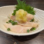 金町製麺 - 鶏ささみの柚子胡椒おろしポン酢　400円