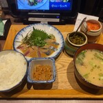 どんぶり居酒屋 喜水丸 - 朝の博多ゴマサバ定食 1,790円（税込）