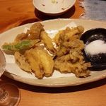 飛騨の味 酒菜 - サクッのキノコ天ぷら