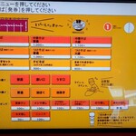 ケンチャンラーメン - 券売機のモニター。