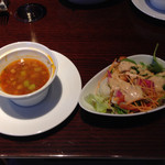 カメリア - 2014/11/23  パスタランチセット ¥2280   サラダとスープ