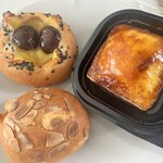 山のパン屋 ダディーズ・ベーカリー - くり坊、クリームパン、ブリュレ