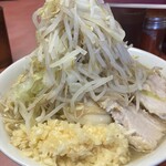 ラーメン二郎 - 小（ニンニクマシアブラカラメ）1,000円+味玉100円