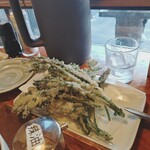 手打ちうどん　 いしづか - 春菊天　　２５０円