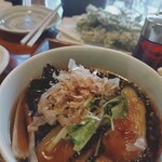 手打ちうどん　 いしづか - 揚げ出し茄子のつけ汁　アップ