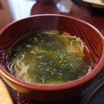 月桃庵 - ソーメンとアーサ入りのお澄まし