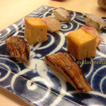 やま中・本店　鮨と日本料理　 - 穴子と厚焼きのたまご