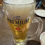 卯屋 - プレモル生中