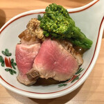 麻布うか - 鴨焼き、ブロッコリ