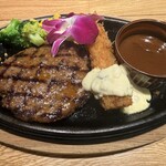 ラ・オハナ - 料理写真:ハンバーグ海老フライ