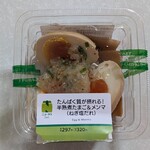 NewDays - 料理写真:たんぱく質が摂れる！半熟煮たまご＆メンマねぎ塩だれ(320円)