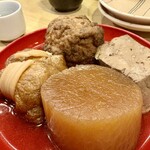 かめ幸 - おでん盛り合わせ