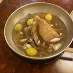 三源庵 - あんかけ（フグ、海老芋、銀杏など）