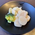 中国料理 四川 - アオリイカとクワイのミルク炒め