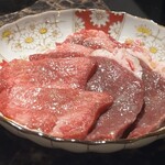 #ヒロキヤ新宿 - 塩盛り合わせ-タン中、タンゲタ、ハツ 