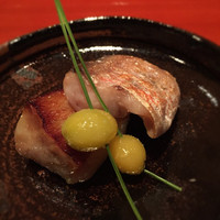 御料理 堀川 - ■焼物 
                  ・九絵味噌漬
                  ・甘鯛塩焼