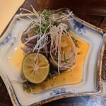 日本料理若菜 - 太刀魚塩焼きポン酢仕立て