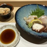 すし処 ふくべ - あん肝と刺身