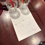 肉バル スノーキー - ラスちゃん、コダちゃんもお姉さんにお礼の手紙を♡(＾(ェ)＾)(⊙ө⊙)ｱﾘｶﾞﾄｰ♡