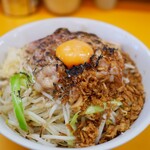 ラーメンエース - 汁なし 少なめ　にんにく少し、焦がしアブラ