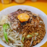 ラーメンエース - 汁なし 少なめ　にんにく少し、焦がしアブラ