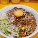 ラーメンエース - 汁なし 少なめ　にんにく少し、焦がしアブラ