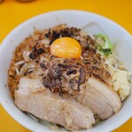 ラーメンエース - 汁なし 少なめ　にんにく少し、焦がしアブラ