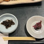 竈炊き立てごはん 土井 - 豚ロース西京漬膳の漬物