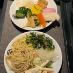 竈炊き立てごはん 土井 - 豚ロース西京漬膳に付く漬物バイキング