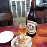 杭州飯店 - 餃子(２個)  ビール