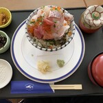 ザ・フィッシュ - 房総　ぶっかけ浜丼　2500円ほど
