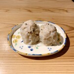 和食とお酒 蒼 - 黒豚に生姜たっぷりの蒸しシュウマイ　九州醤油で