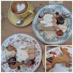 喫茶 tameiki - 写真追加：別の日の限定メニュー✨️Snowy town white christmas cake plate(おみやげ付き)3,400円✨️雪が積もったお家にトナカイクッキーもキュート♡