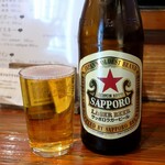 貝と魚シェルハラ - サッポロ赤星瓶ビール
