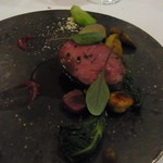 オトワ レストラン - 2014.12)黒毛和牛のソースと塩も美味