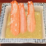 炎水 - 鰹節と昆布で伸ばした蟹味噌で柴山の松葉をハムハムハム（＾◇＾）