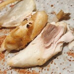 炎水 - 焼き虎河豚の身ですが、鶏のササミに見えちゃいました。