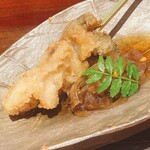 炎水 - 天然虎河豚の身皮、皮、唇を揚げて南蛮酢でいただきます