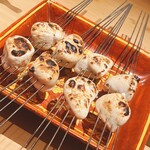 炎水 - 虎河豚の白子の炭火焼きの完成です