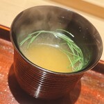 炎水 - すぐきのお味噌汁。お出汁が効いています