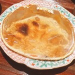 炎水 - 松葉ガニの甲羅で鰭酒をいただきます。お酒は福島の楽器政宗でした