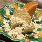 炎水 - 芋羊羹です。岐阜の熟柿に栗をスリスリしました